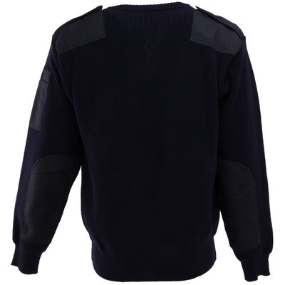 Dutch Commando Style V-Neck Sweater | Navy Blue, , large